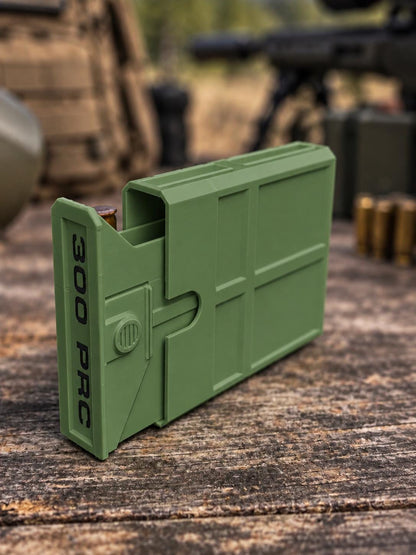 300 PRC Ammo Box – 8 Round Compact Pocket Stackable Range Organizer