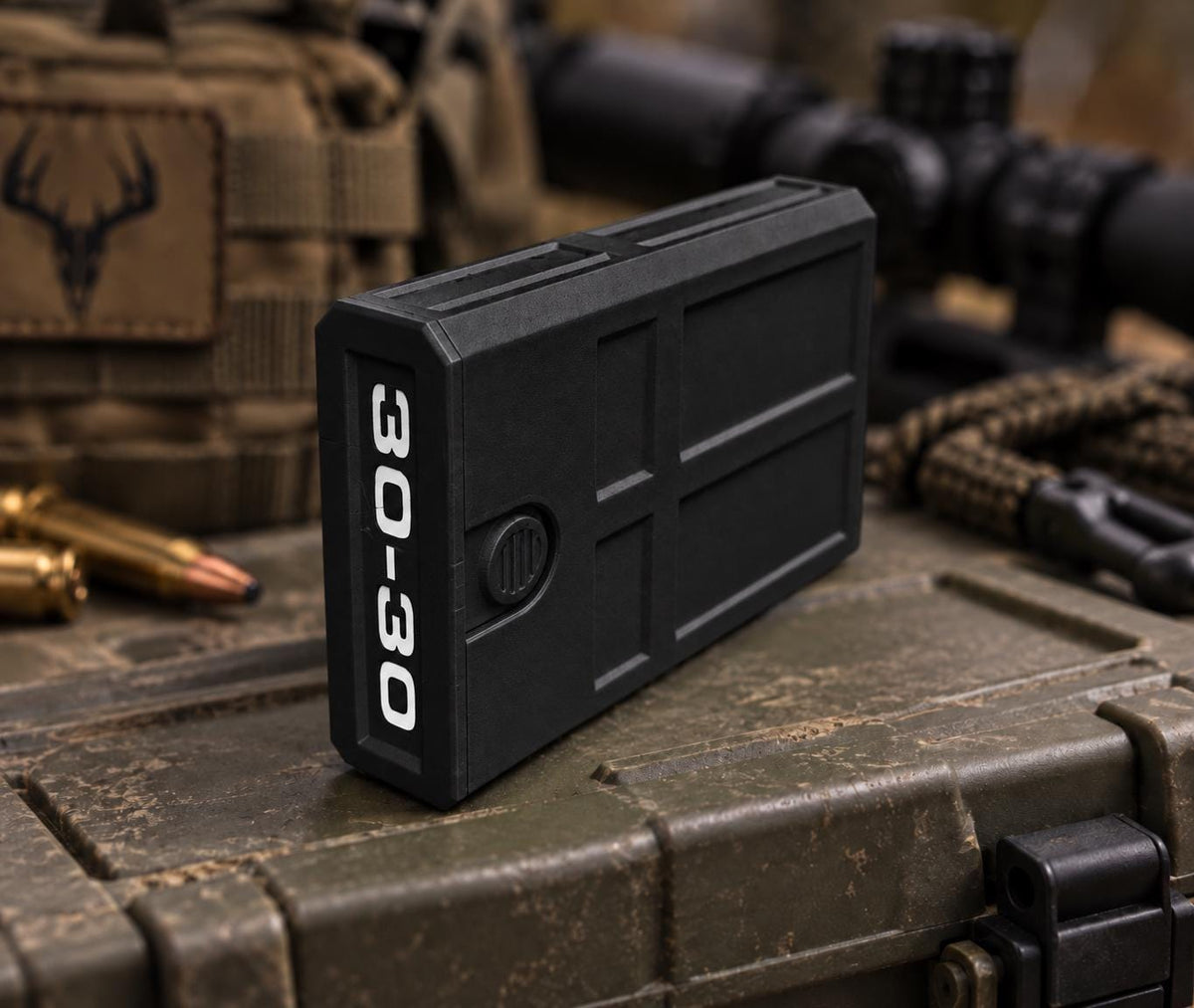 30-30 Winchester Ammo Box | 8 Round Stackable Pocket Storage Case | Dual-Latch Ammo Holder | Custom Color