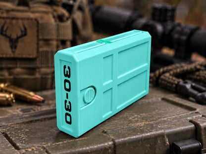 30-30 Winchester Ammo Box | 8 Round Stackable Pocket Storage Case | Dual-Latch Ammo Holder | Custom Color