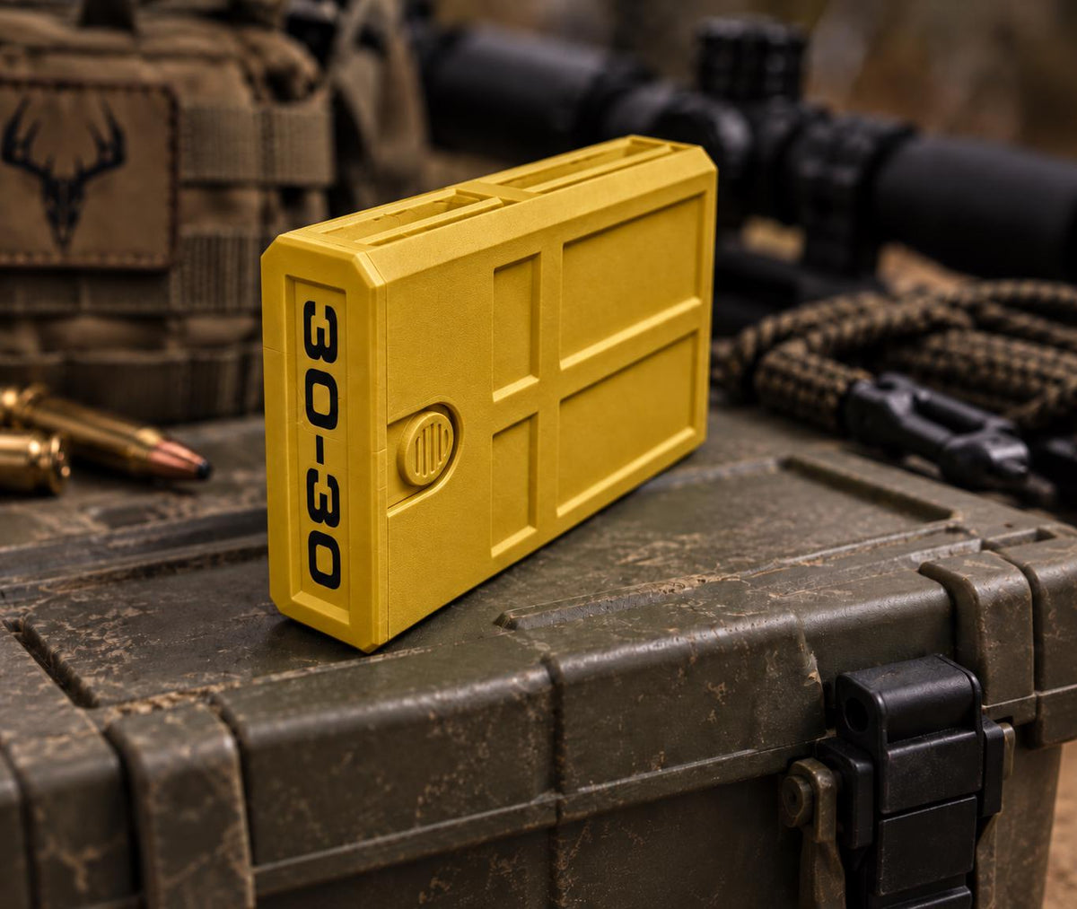 30-30 Winchester Ammo Box | 8 Round Stackable Pocket Storage Case | Dual-Latch Ammo Holder | Custom Color