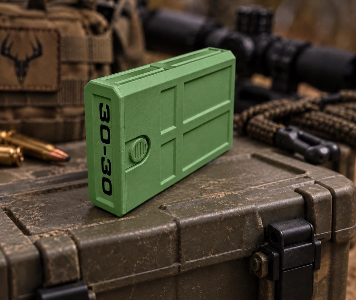 30-30 Winchester Ammo Box | 8 Round Stackable Pocket Storage Case | Dual-Latch Ammo Holder | Custom Color
