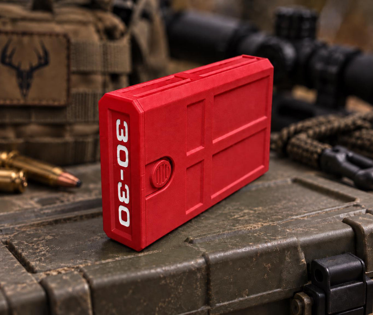 30-30 Winchester Ammo Box | 8 Round Stackable Pocket Storage Case | Dual-Latch Ammo Holder | Custom Color