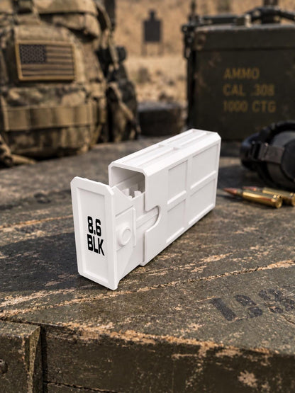 8.6 Blackout Ammo Box – 20 Round Stackable 3D Printed Case (PLA)