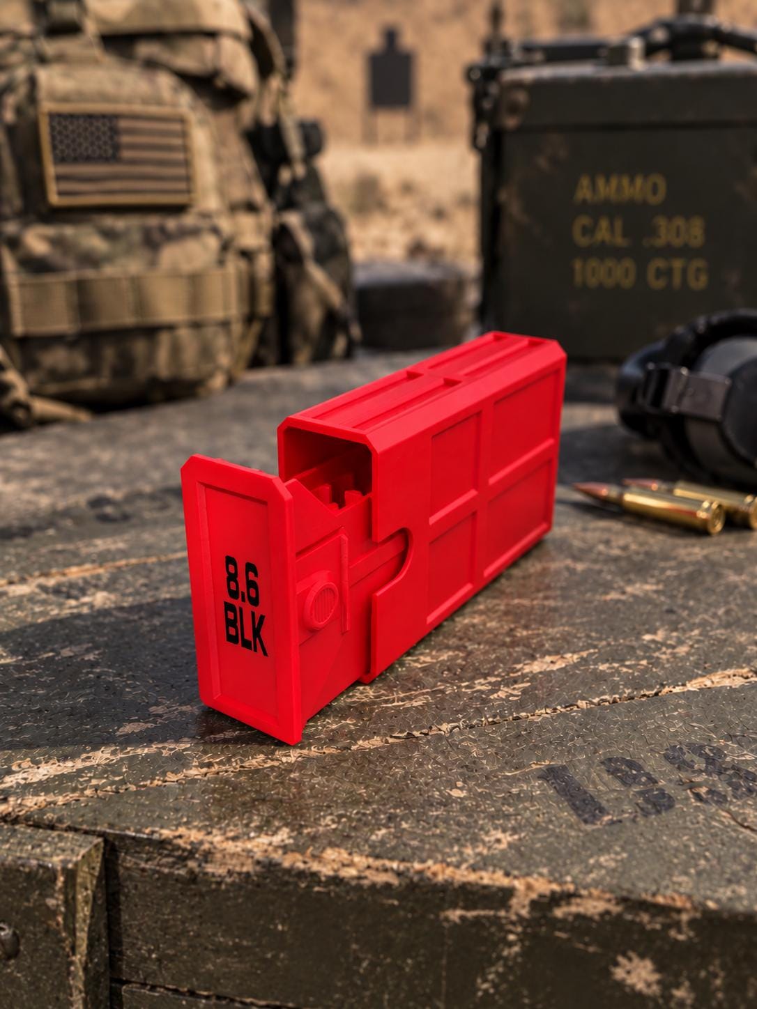 8.6 Blackout Ammo Box – 20 Round Stackable 3D Printed Case (PLA)