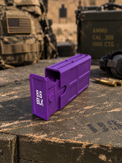 8.6 Blackout Ammo Box – 20 Round Stackable 3D Printed Case (PLA)