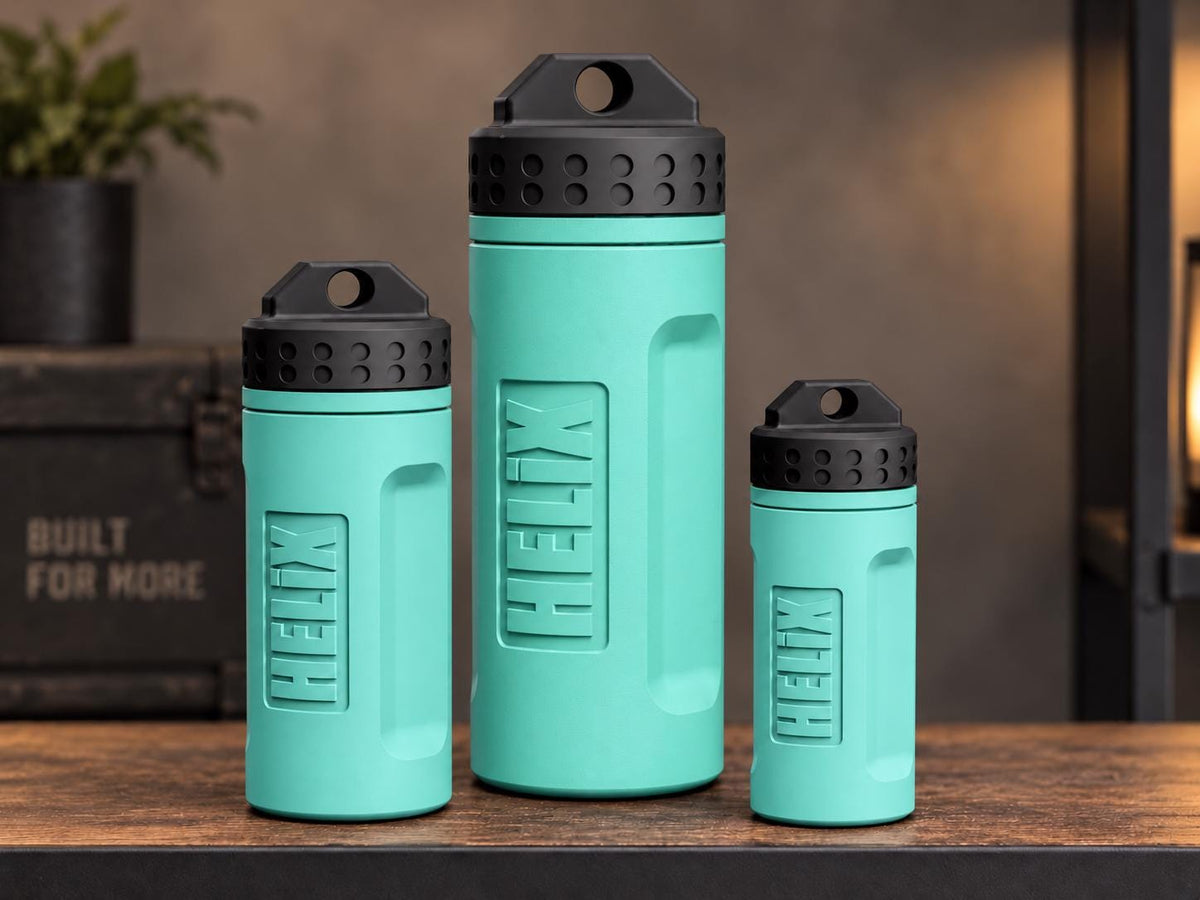 Rugged 3D Printed EDC Storage Container, Screw Lid Utility Capsule, Small Medium Large, Camping Emergency Gear Organizer