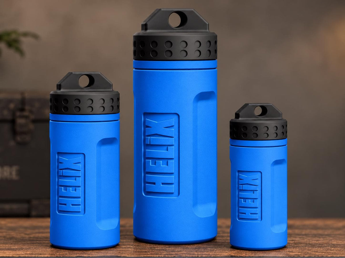 Rugged 3D Printed EDC Storage Container, Screw Lid Utility Capsule, Small Medium Large, Camping Emergency Gear Organizer