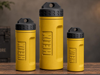 Rugged 3D Printed EDC Storage Container, Screw Lid Utility Capsule, Small Medium Large, Camping Emergency Gear Organizer