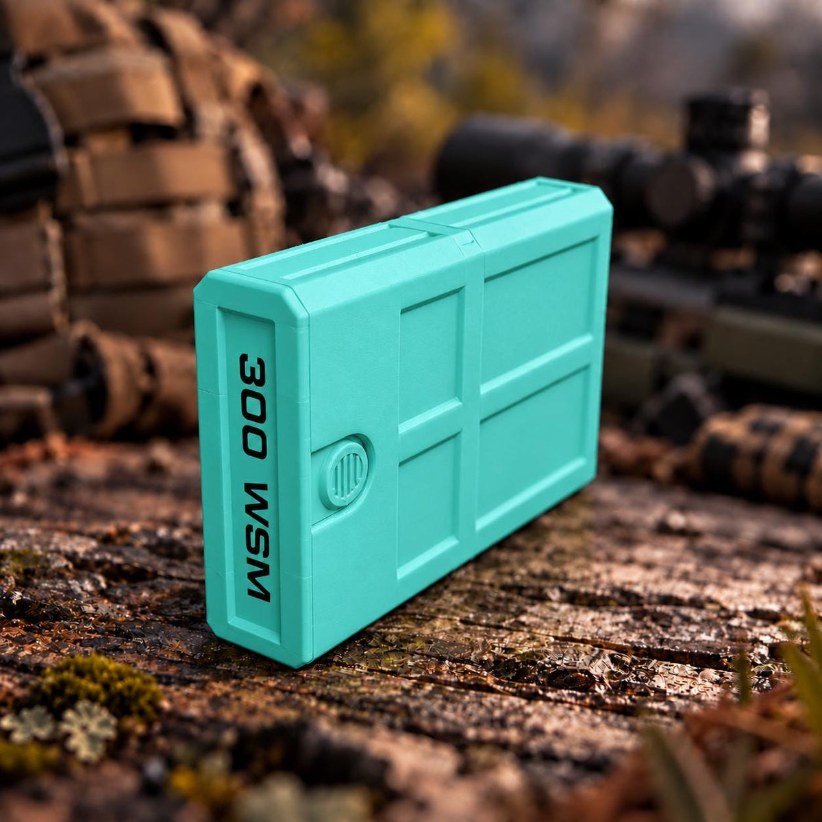300 WSM Ammo Box – 8 Round Stackable Compact Pocket Storage Case, Sliding Drawer, Dual Latches