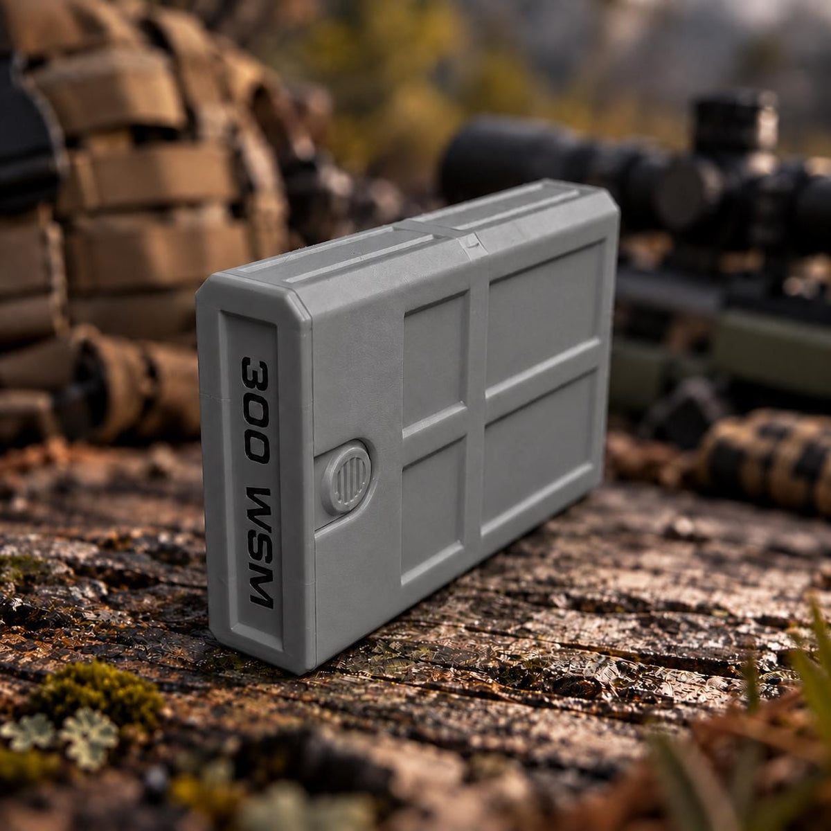300 WSM Ammo Box – 8 Round Stackable Compact Pocket Storage Case, Sliding Drawer, Dual Latches