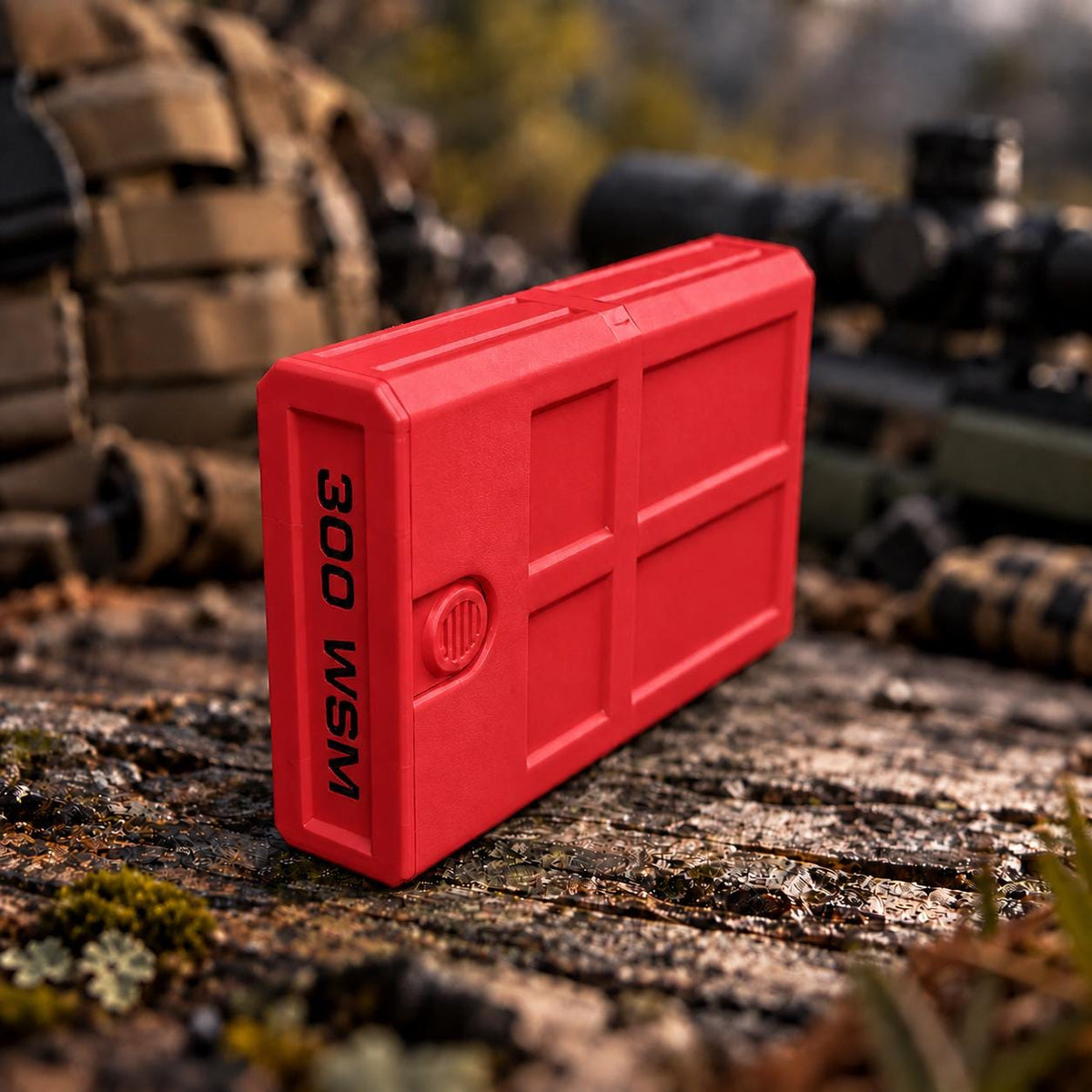 300 WSM Ammo Box – 8 Round Stackable Compact Pocket Storage Case, Sliding Drawer, Dual Latches