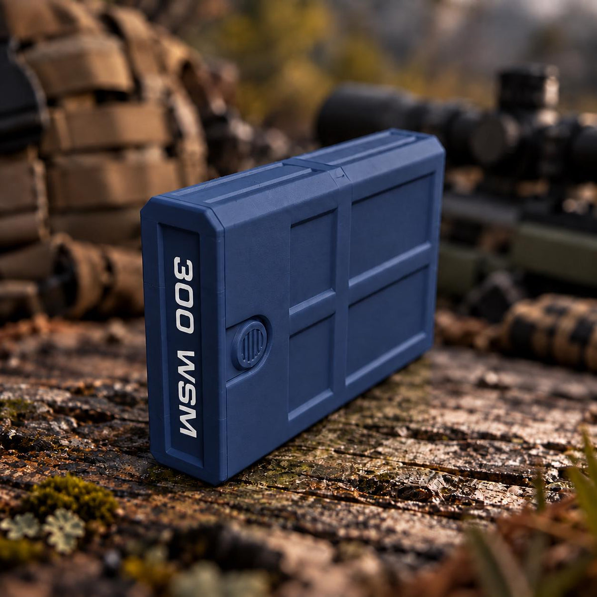 300 WSM Ammo Box – 8 Round Stackable Compact Pocket Storage Case, Sliding Drawer, Dual Latches
