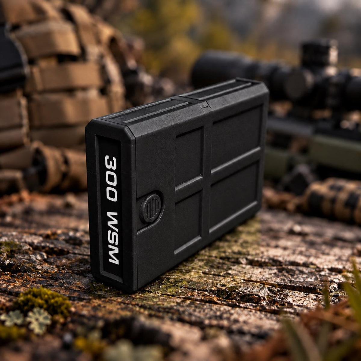 300 WSM Ammo Box – 8 Round Stackable Compact Pocket Storage Case, Sliding Drawer, Dual Latches