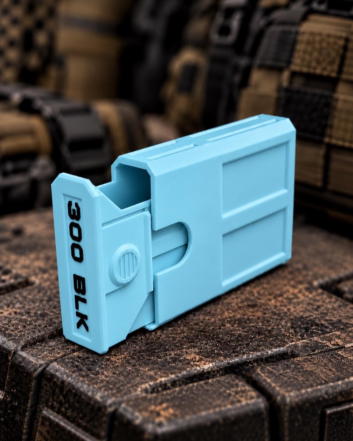 300 Blackout Ammo Box, 8-Round Stackable Pocket Ammunition Storage Case. Custom Colors