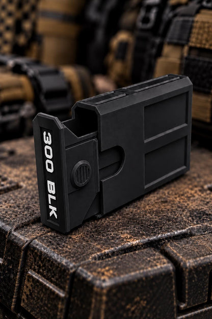 300 Blackout Ammo Box, 8-Round Stackable Pocket Ammunition Storage Case. Custom Colors
