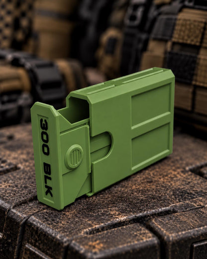 300 Blackout Ammo Box, 8-Round Stackable Pocket Ammunition Storage Case. Custom Colors