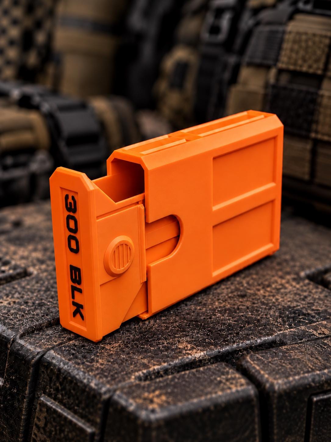 300 Blackout Ammo Box, 8-Round Stackable Pocket Ammunition Storage Case. Custom Colors