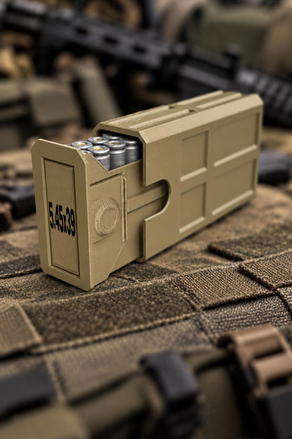 5.45x39 Ammo Box – 20 Round Stackable 3D Printed Case (Sliding Tray)