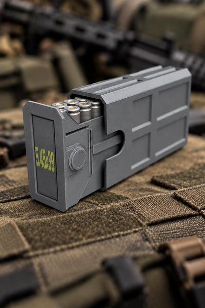 5.45x39 Ammo Box – 20 Round Stackable 3D Printed Case (Sliding Tray)