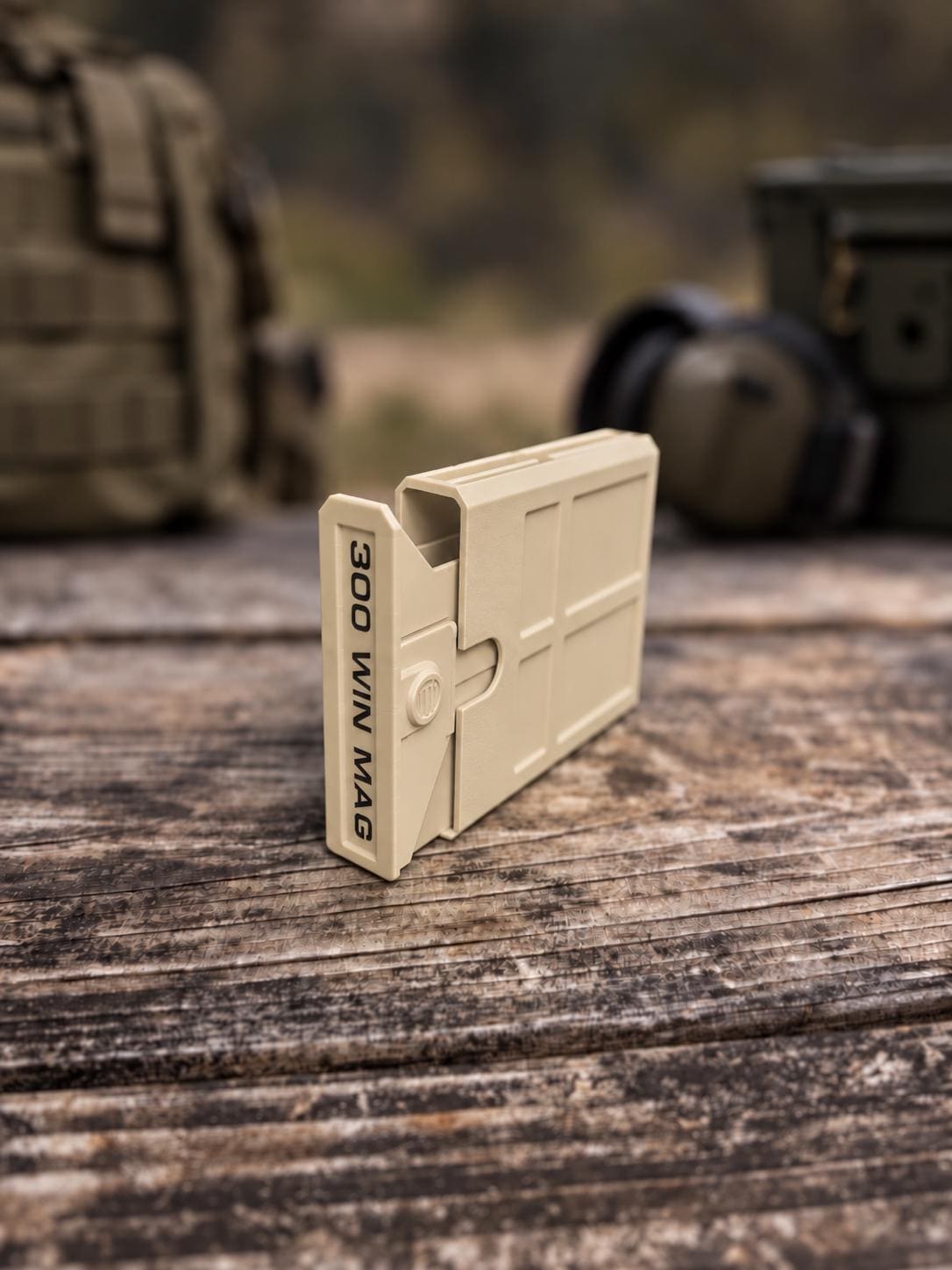 300 Winchester Magnum Ammo Box | 8 Round Pocket Stackable Compact Storage Case | Dual-Latch Ammo Holder