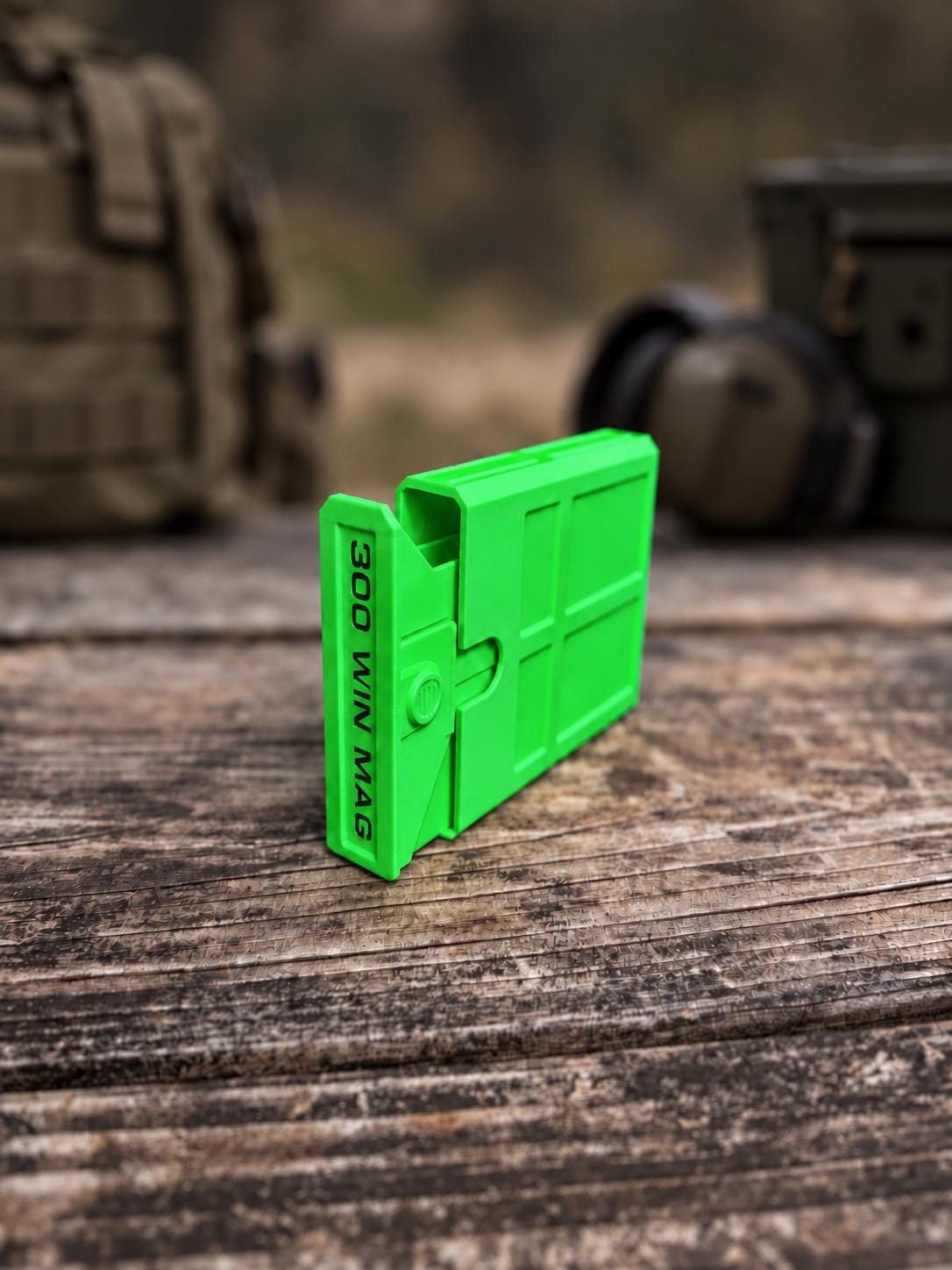 300 Winchester Magnum Ammo Box | 8 Round Pocket Stackable Compact Storage Case | Dual-Latch Ammo Holder