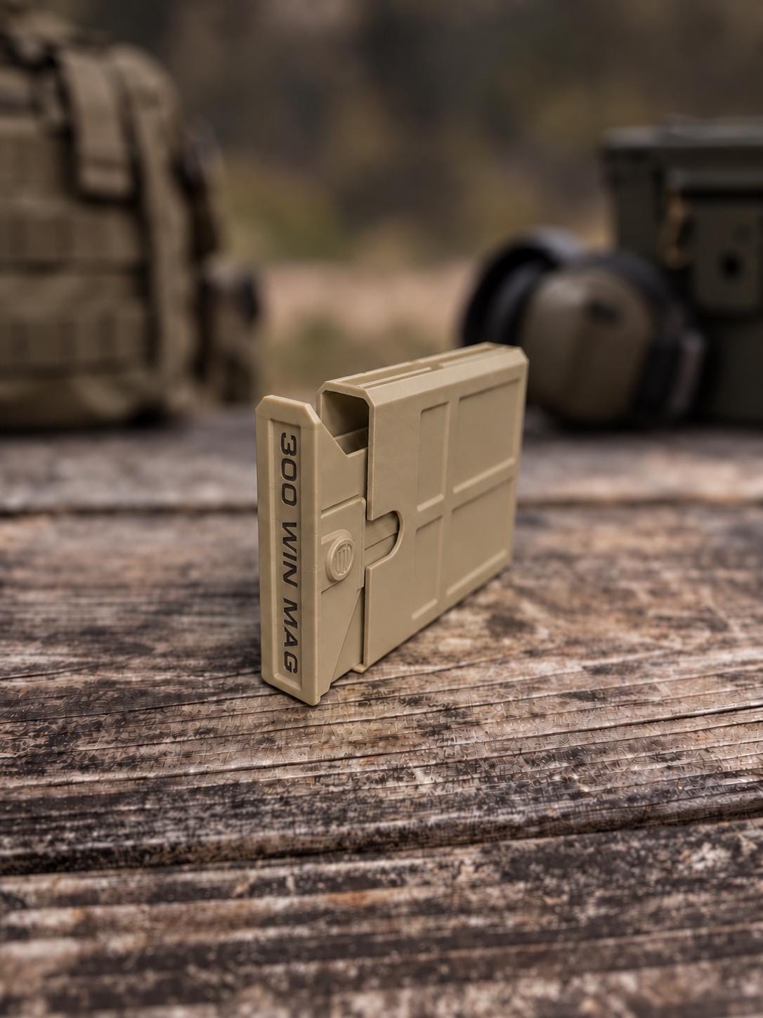 300 Winchester Magnum Ammo Box | 8 Round Pocket Stackable Compact Storage Case | Dual-Latch Ammo Holder