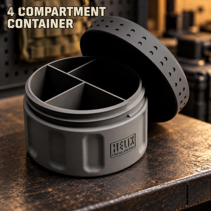 Rugged 3D Printed EDC Storage Container, Screw Lid Utility Capsule, Multiple Compartment Options, Camping Emergency Gear Organizer