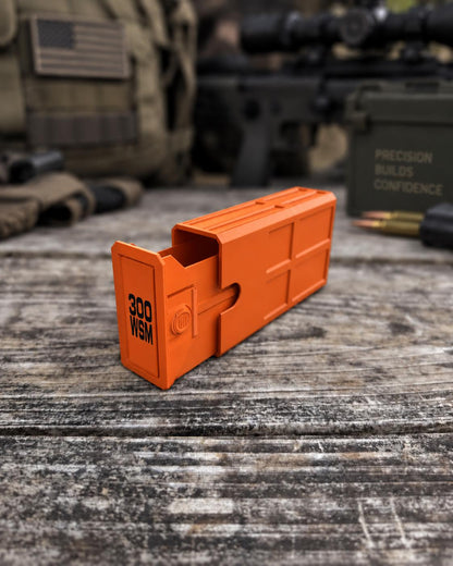 300 WSM Ammo Box – 20 Round Stackable Storage Case, Sliding Drawer, Dual Latches
