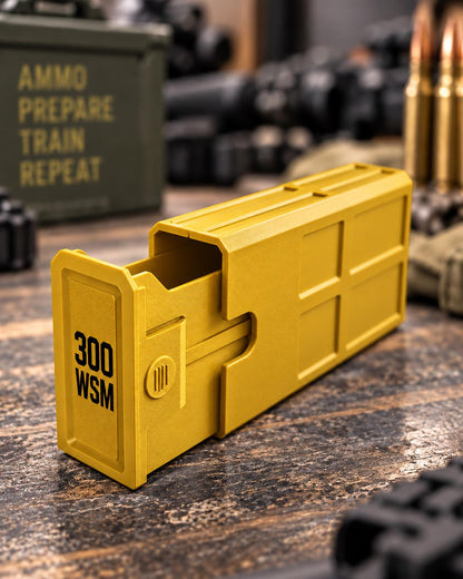 300 WSM Ammo Box – 20 Round Stackable Storage Case, Sliding Drawer, Dual Latches