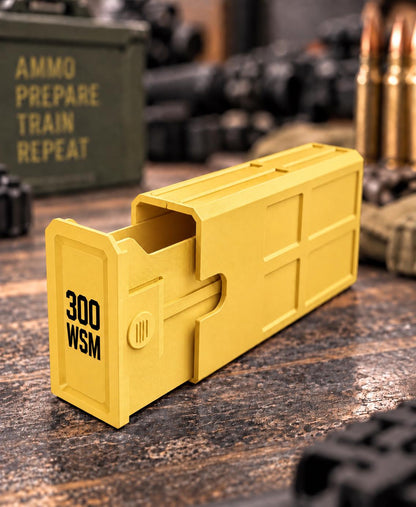 300 WSM Ammo Box – 20 Round Stackable Storage Case, Sliding Drawer, Dual Latches