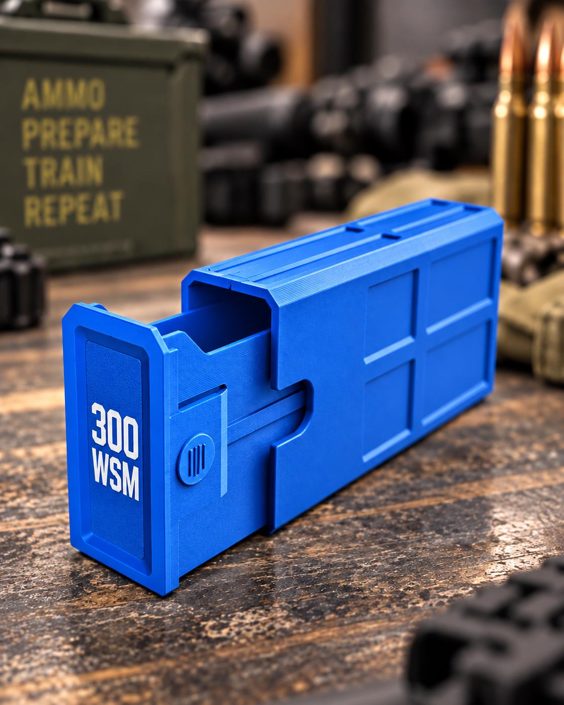 300 WSM Ammo Box – 20 Round Stackable Storage Case, Sliding Drawer, Dual Latches