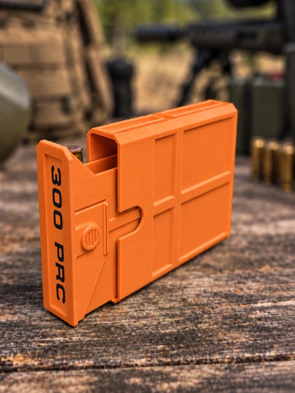 300 PRC Ammo Box – 8 Round Compact Pocket Stackable Range Organizer