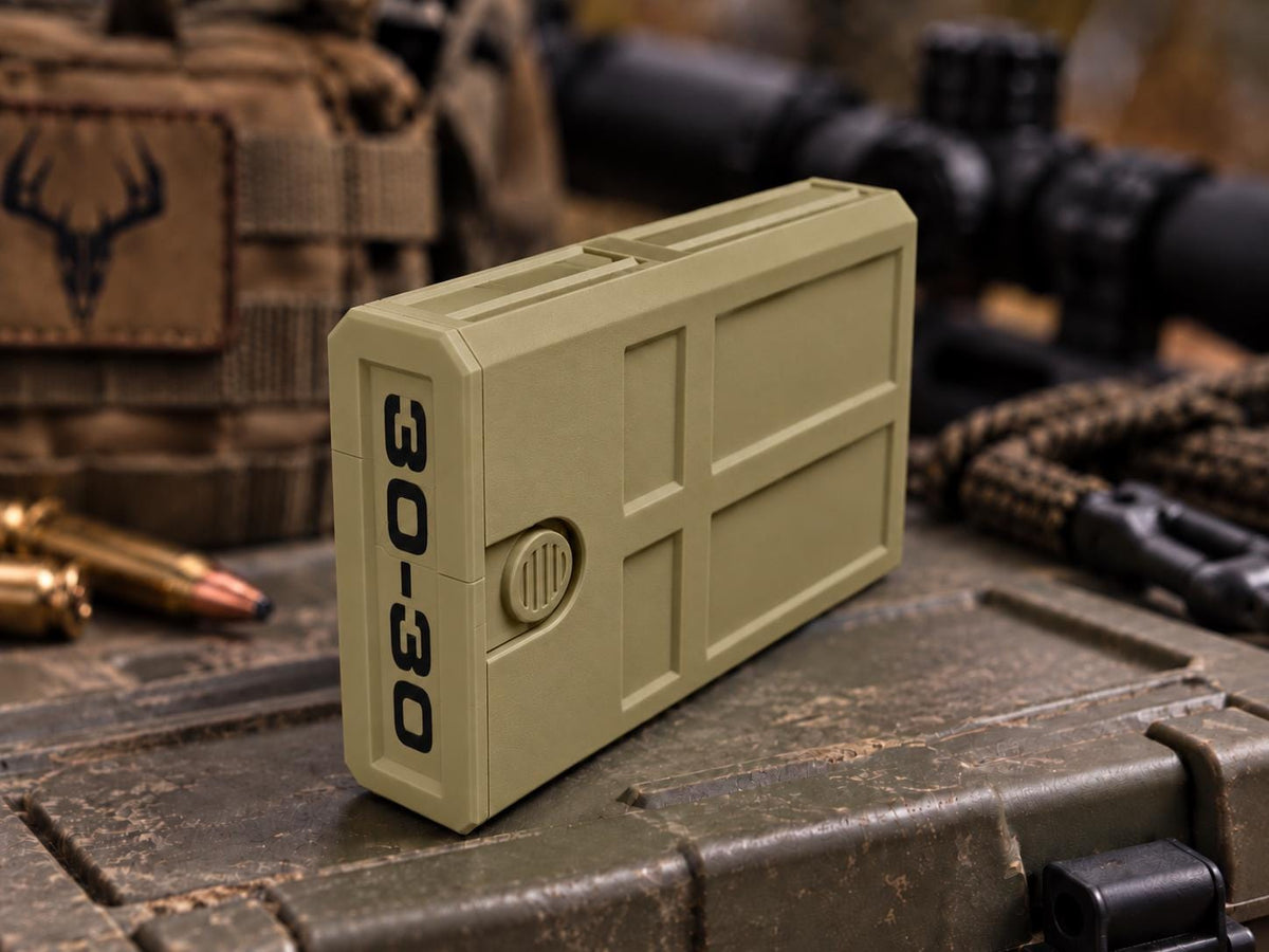 30-30 Winchester Ammo Box | 8 Round Stackable Pocket Storage Case | Dual-Latch Ammo Holder | Custom Color