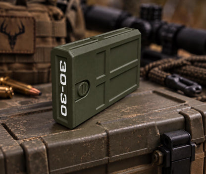 30-30 Winchester Ammo Box | 8 Round Stackable Pocket Storage Case | Dual-Latch Ammo Holder | Custom Color