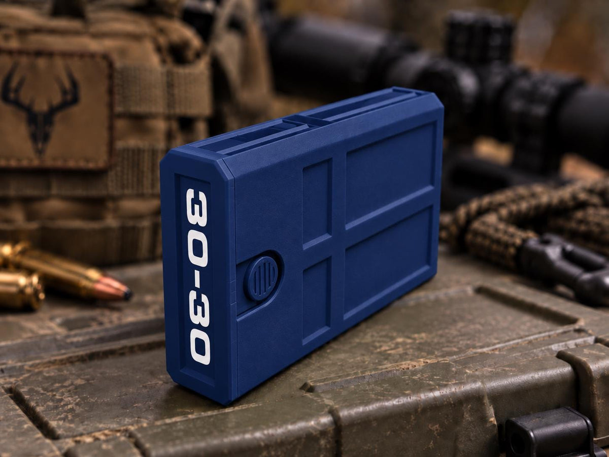 30-30 Winchester Ammo Box | 8 Round Stackable Pocket Storage Case | Dual-Latch Ammo Holder | Custom Color