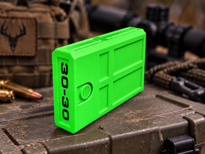 30-30 Winchester Ammo Box | 8 Round Stackable Pocket Storage Case | Dual-Latch Ammo Holder | Custom Color