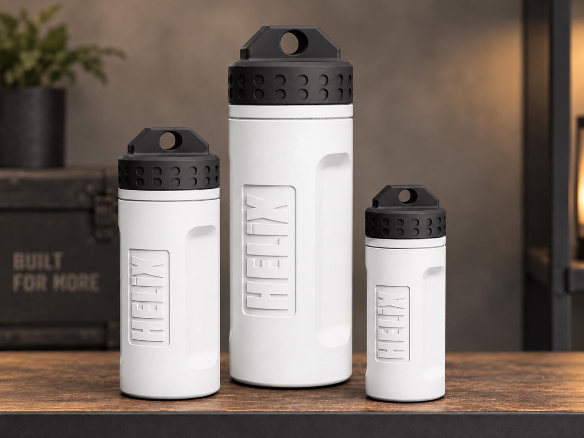 Rugged 3D Printed EDC Storage Container, Screw Lid Utility Capsule, Small Medium Large, Camping Emergency Gear Organizer