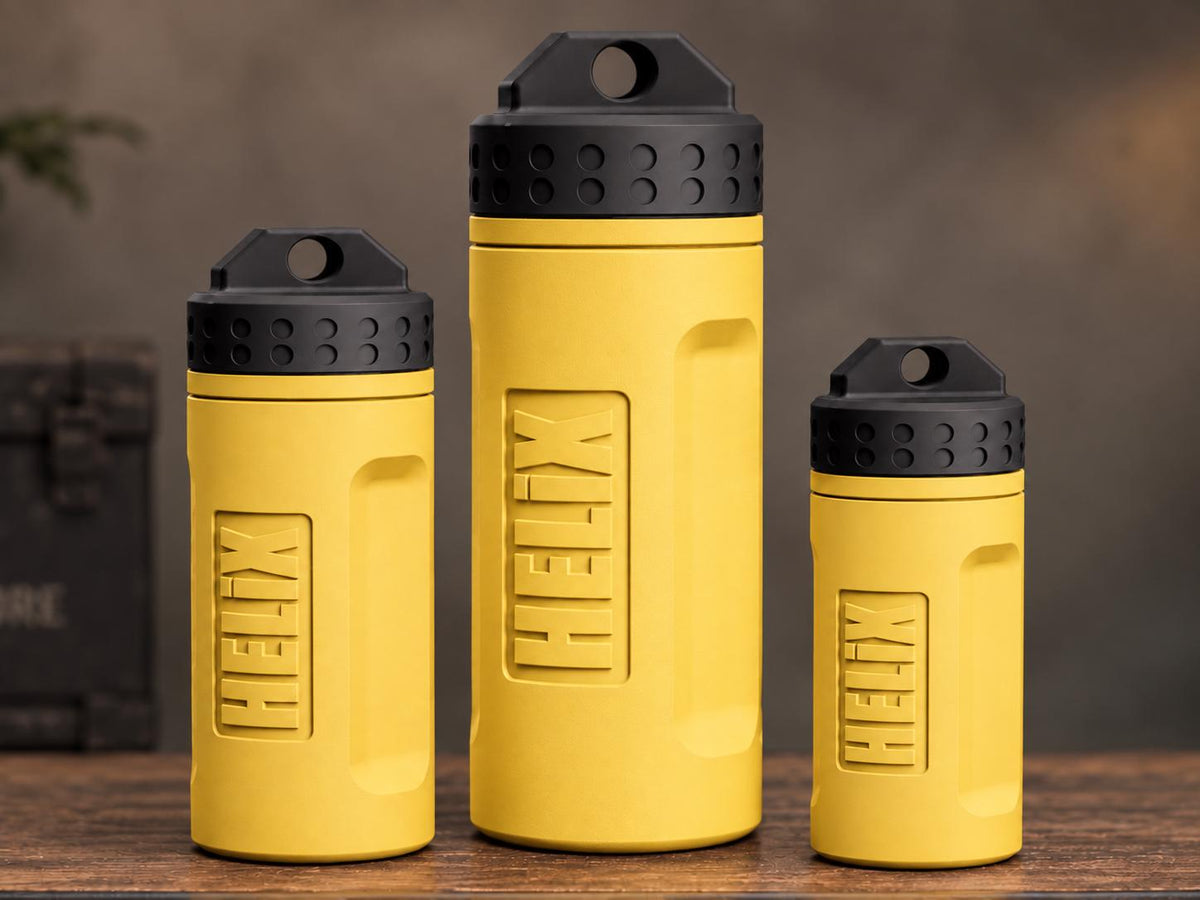 Rugged 3D Printed EDC Storage Container, Screw Lid Utility Capsule, Small Medium Large, Camping Emergency Gear Organizer