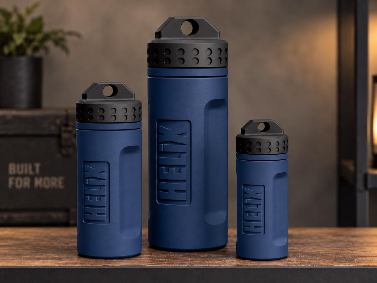 Rugged 3D Printed EDC Storage Container, Screw Lid Utility Capsule, Small Medium Large, Camping Emergency Gear Organizer