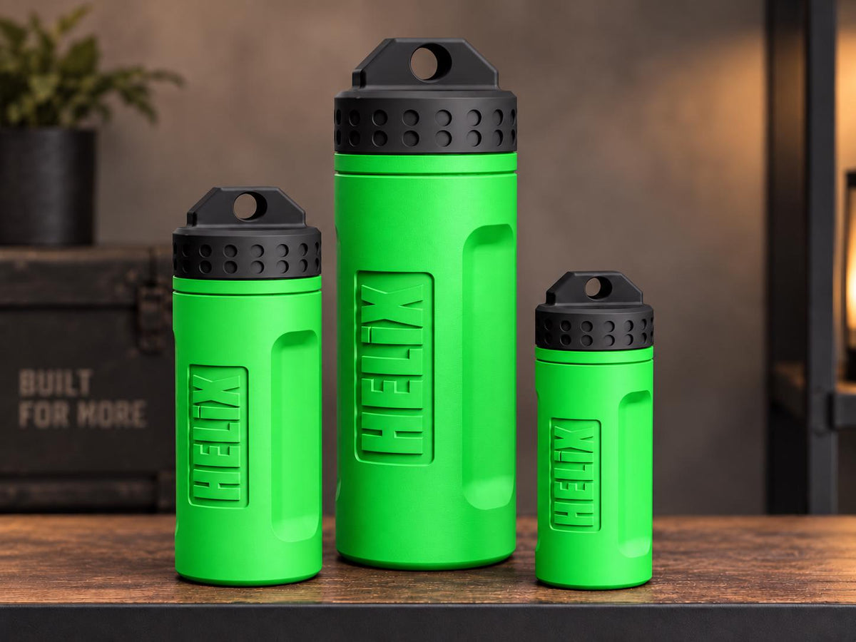 Rugged 3D Printed EDC Storage Container, Screw Lid Utility Capsule, Small Medium Large, Camping Emergency Gear Organizer
