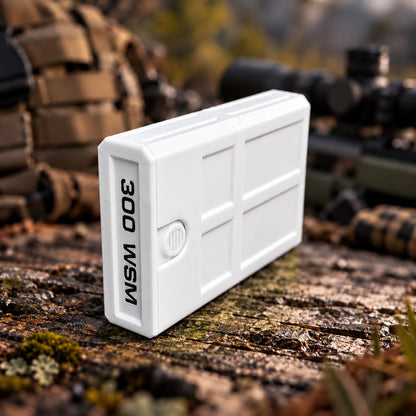 300 WSM Ammo Box – 8 Round Stackable Compact Pocket Storage Case, Sliding Drawer, Dual Latches