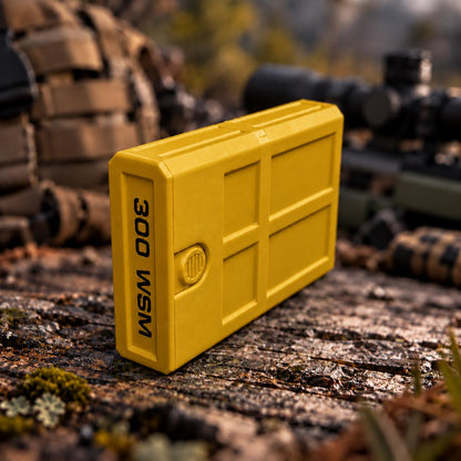 300 WSM Ammo Box – 8 Round Stackable Compact Pocket Storage Case, Sliding Drawer, Dual Latches