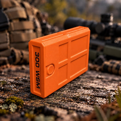 300 WSM Ammo Box – 8 Round Stackable Compact Pocket Storage Case, Sliding Drawer, Dual Latches