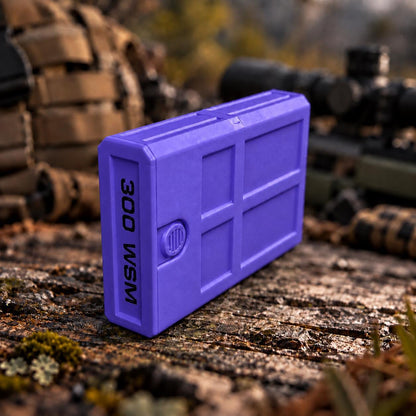 300 WSM Ammo Box – 8 Round Stackable Compact Pocket Storage Case, Sliding Drawer, Dual Latches