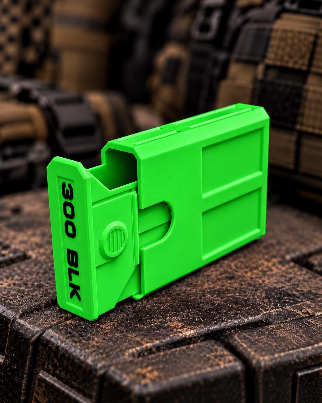 300 Blackout Ammo Box, 8-Round Stackable Pocket Ammunition Storage Case. Custom Colors
