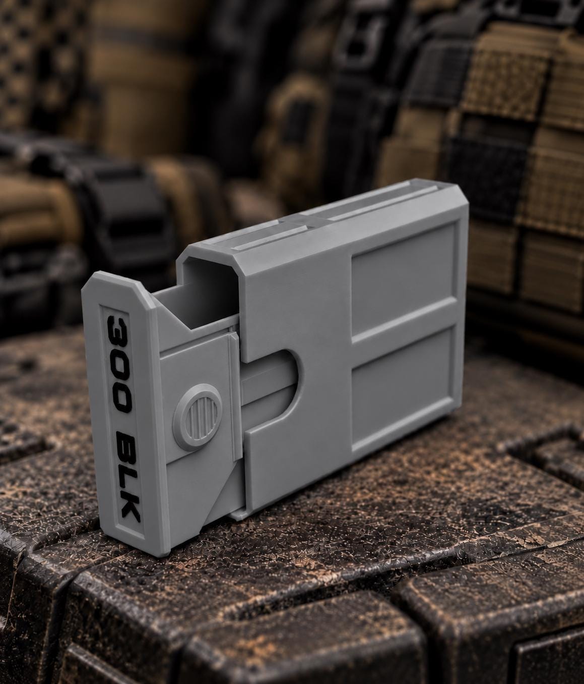 300 Blackout Ammo Box, 8-Round Stackable Pocket Ammunition Storage Case. Custom Colors