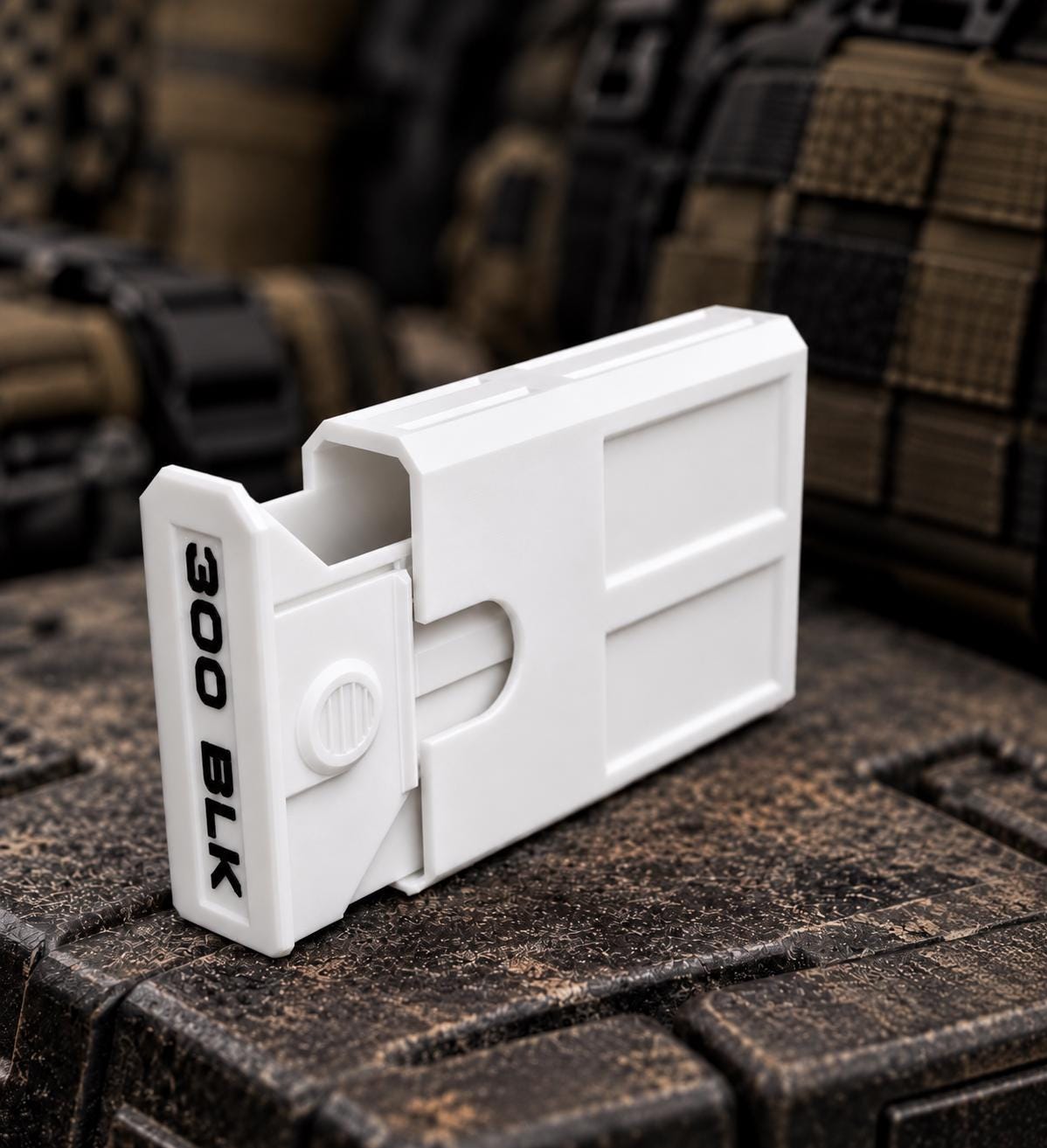300 Blackout Ammo Box, 8-Round Stackable Pocket Ammunition Storage Case. Custom Colors