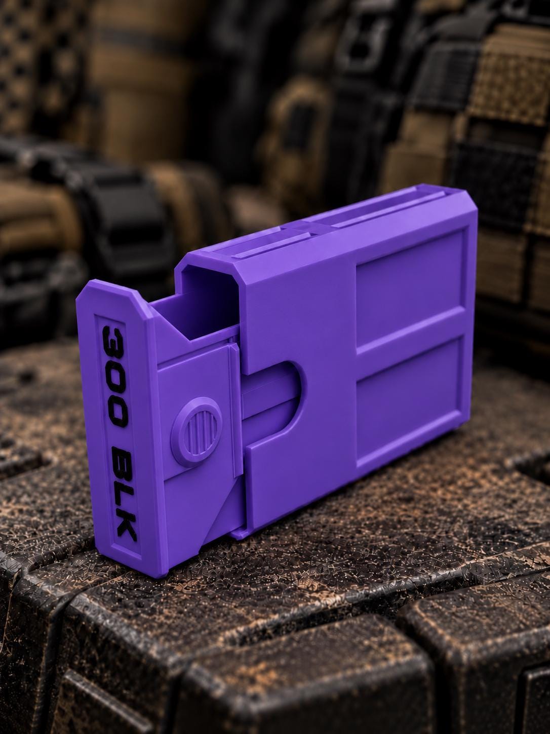 300 Blackout Ammo Box, 8-Round Stackable Pocket Ammunition Storage Case. Custom Colors