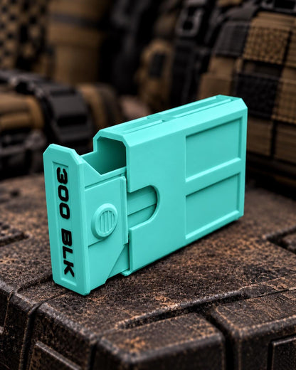 300 Blackout Ammo Box, 8-Round Stackable Pocket Ammunition Storage Case. Custom Colors
