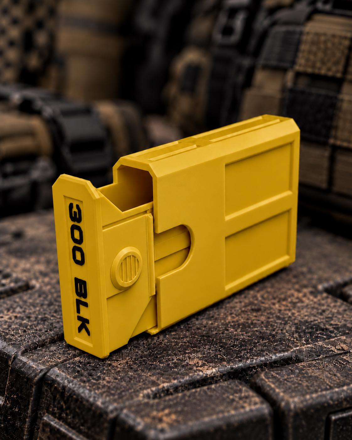 300 Blackout Ammo Box, 8-Round Stackable Pocket Ammunition Storage Case. Custom Colors